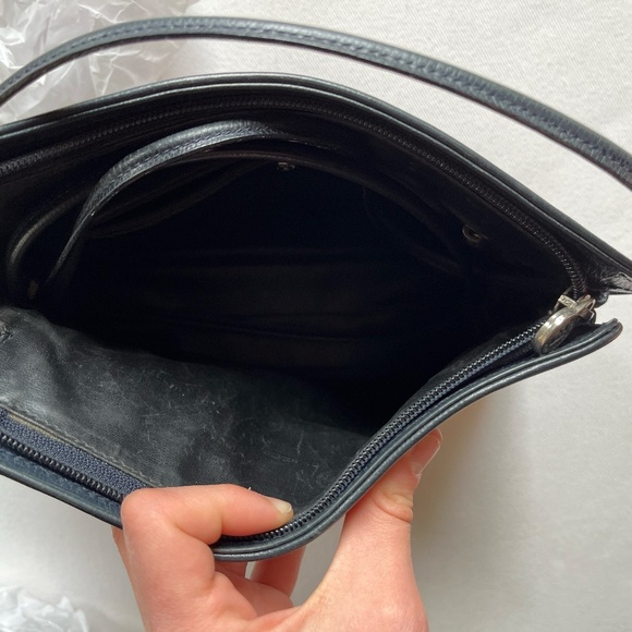 Fendi Purse Clutch Navy Blue Leather 10 inch - Picture 7 of 7